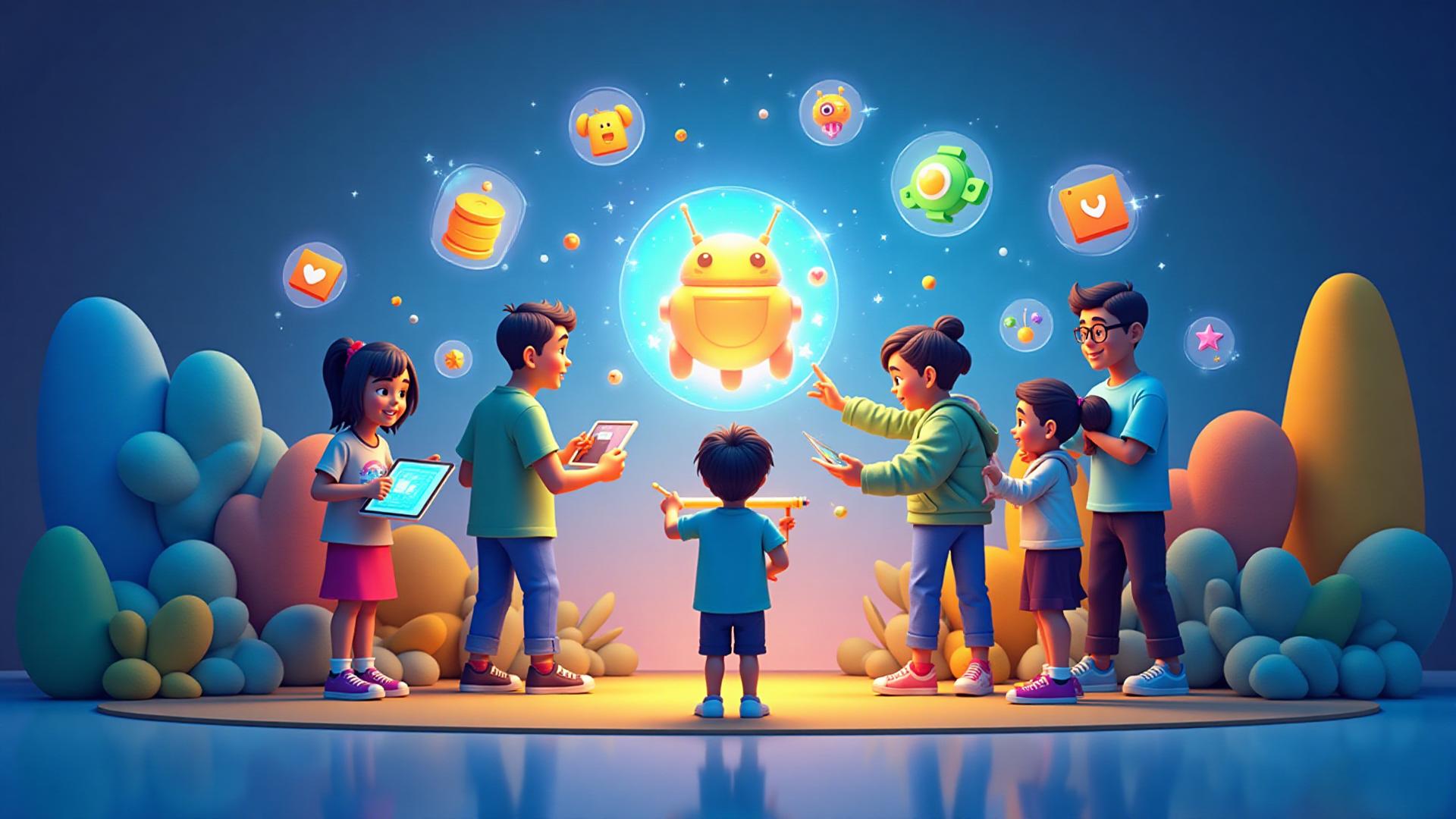 Kids learning with Bloolabb platform